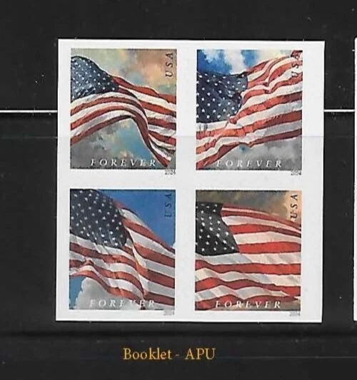 US Old Glory Flag Forever APU Double Sided Block of 8 Scott #5875-5881 - Image 1 of 1
