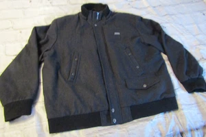 COOGI ,WINTER WOOL BLEND ,Gray Full Zip/Snap, BOMBER JACKET Pea Coat Men's 5XL - Picture 1 of 18
