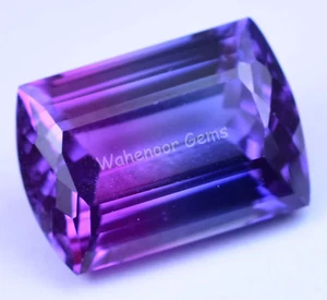 7.00 Ct Natural Bi-Color Sapphire Flawless Long Cushion Certified Loose Gemstone - Picture 1 of 6