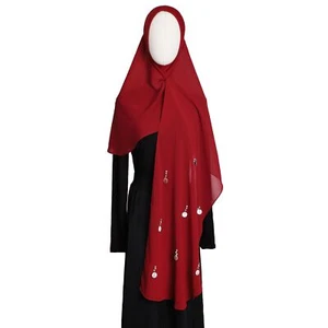 Pañuelo instantáneo mujer musulmana hiyab chal envoltura grande oración burka árabe - Imagen 1 de 14