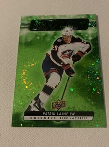 Patrick Laine Columbus Giacche Blu 2023-24 Upper Deck Verde Abbaglianti #DZ-90 - Foto 1 di 5
