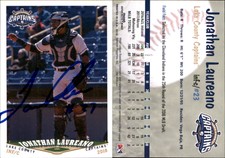 Jonathan Laureano Signed 2018 Grandstand Lake County Captains #NNO Card Auto AU