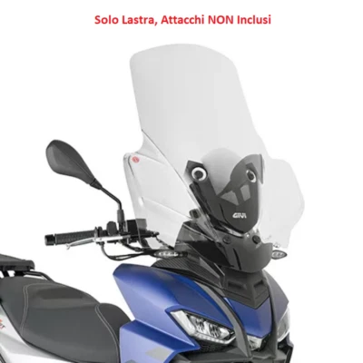 GIVI Parabrezza Trasparente senza Attacchi per Aprilia SR GT 125-200 2022-2023 - Immagine 1 di 3