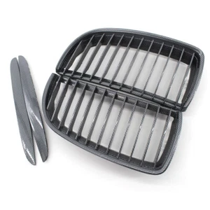 Racing Front Center Wide Kidney Grille Carbon Fiber for BMW E90 E91 05-08 AS - Bild 1 von 8