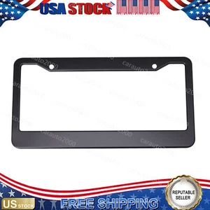 NEW Black License Plate Frame Tag Cover Aluminum alloy Front Back Universal Car - Picture 1 of 8