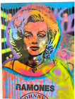 Oeuvre d'art originale de Dean Russo peinture sur plexi 18x24 Marilyn Monroe