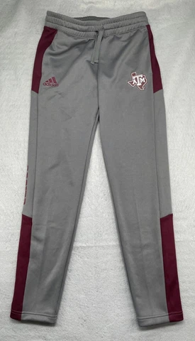 Adidas Texas A&M Aggies Maroon Grey Ankle Zip Warm-Up Sweatants Women's Cover