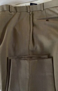 Brooks Brothers Men’s Wool Twill Pants—Tan—Size 38 x 32 - Picture 1 of 3