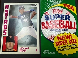 1984 Topps Super Baseball NOLAN RYAN #28 HOF - JUMBO 5x7 w/ Original Wrapper - Picture 1 of 6