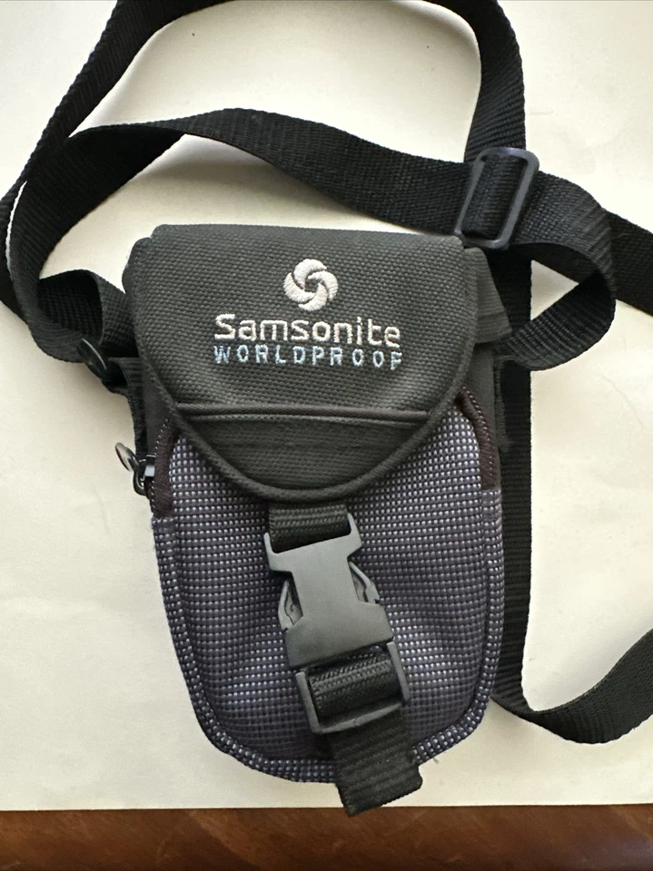 Samsonite Worldproof Camera Bag With Shoulder Strap Black/Blue - Image 1 of 1