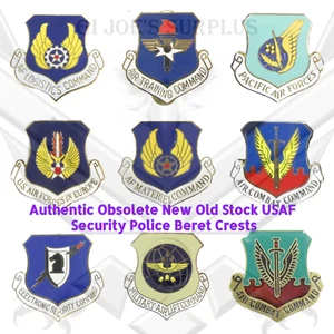 New Air Force Security Police SP Beret Crests Most Command TAC ACC ATC USAFE MAC - Picture 1 of 24