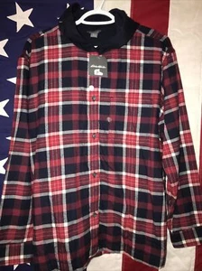 Eddie Bauer Men's Flannel Lined Hooded Shirt Jacket Plaid Large 42”Chest NWT!! - Picture 1 of 9