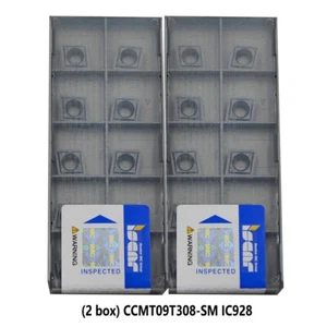 20pcs (2 box) CCMT09T308-SM IC928 CCMT3-2-SM CNC Turning inserts - Picture 1 of 4