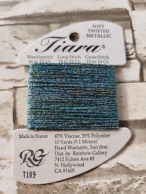 Rainbow Gallery Tiara T109 Light Blue Multi 10 Yards Needlework - Image 1 of 3