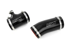 HPS Black 4-ply Reinforced Silicone Air Intake Hose Kit 57-2104-BLK FJ80 3F-E - Picture 1 of 3
