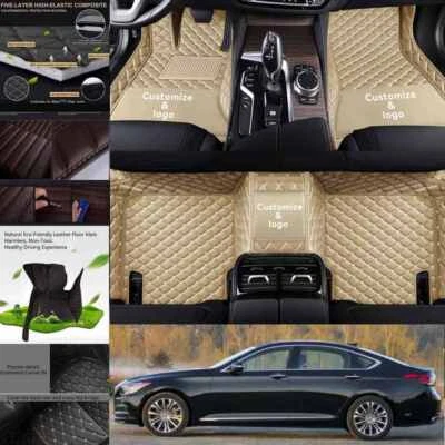 For Hyundai Sonata-Sante Fe Car Floor Mats Waterproof Custom Carpets Pu Leather - Image 1 of 4