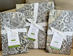 Pottery Barn Jacquelyn Medallion Sateen F/ QUEEN Duvet & 2 STANDARD Shams 350TC_ - Picture 1 of 4