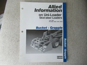 CASE 1835C 1840 1845C 1825 skid-steer uni-loader bucket grapple spec brochure - Picture 1 of 2
