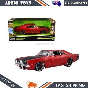 Maisto 1:24 Scale Design 1969 Dodge Charger R/T Red Diecast Replica Model Car - Picture 1 of 5