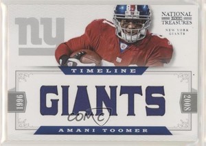 2012 Panini National Treasures Timeline Materials Team Nickname /40 Amani Toomer