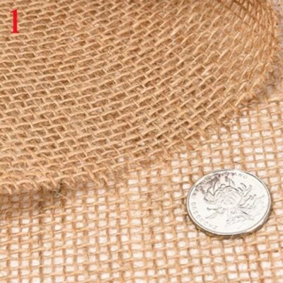 Telas de arpillera de yute tela de cortina de mesa de lino materiales hágalo usted mismo 1 metro SPW Foto 1 de 4