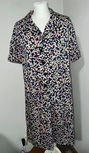 Robe chemisier années 1960 fait par couturière, coton percale taille 38/40 - Picture 1 of 7