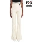 RRP€310 ELISABETTA FRANCHI Flared Trousers IT40 US4 S PU Leather High Waist