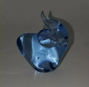 Murano Sommerso Italian Art Miniature Glass Elephant Optic Dichroic Blue - Picture 1 of 4