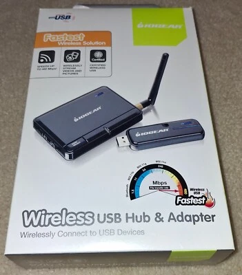 Iogear GUWH104 Wireless 4-Port USB Sharing Station für Zuhause & Büro - Bild 1 von 2