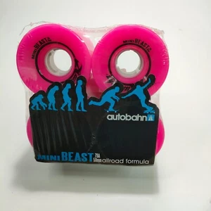 AUTOBAHN LONGBOARD WHEELS MINI BEAST PINK 59MMx43MM 78A PINK 4-pack - Picture 1 of 8