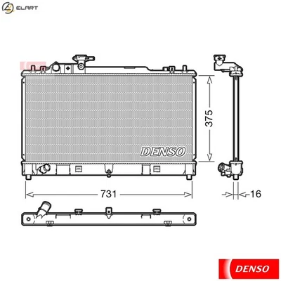 RADIATOR ENGINE COOLING DRM44036 FOR MAZDA ATENZA/Hatchback L813 1.8L 4cyl 6 - Image 1 of 4