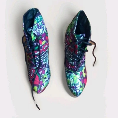 Mini botas para mujer Charles Albert multicolores corte bajo tacón corto talla 7 Foto 1 de 4