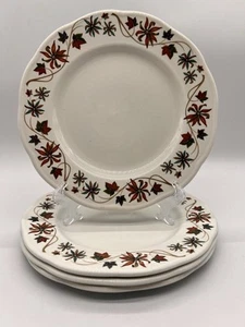 "Juego de 4 platos de vajilla de hotel vitrificados Grindley Inglaterra 10"" otoño floral (A)" - Imagen 1 de 9