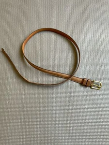 Vintage Coach Gürtel Damen braun Handschuh Rindsleder massiv Messingschnalle 36" - Bild 1 von 12