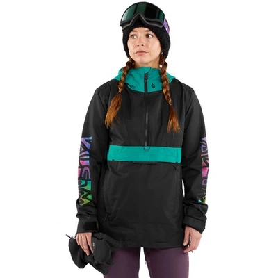 Volcom Ashfield Pullover Damen-Skijacke Snowboardjacke Ski-Jacke Schnee Schwarz - Bild 1 von 4