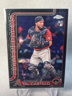 2025 Topps Chrome Logofractor Adrian Del Castillo Black 1/10 RC Diamondbacks - Image 1 of 2