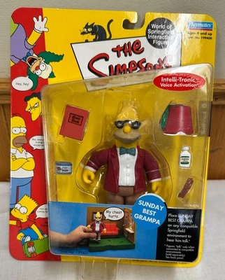 Figura Simpsons WOS DOMINGO MEJOR GRAMPA - Playmates Serie 9 Nuevo en Paquete Foto 1 de 4