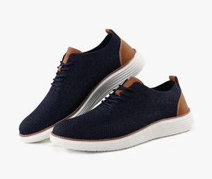 VILOCY Men's Mesh Dress Sneakers Oxfords Business Casual Dark Blue Size 13.5 - Picture 1 of 7