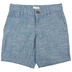 Cat & Jack Boys Flat Front Chambray 'at the Knee' Chino Shorts Blue, 8 - Picture 1 of 5
