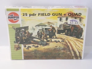 AIRFIX  HO/00 SCALE MODEL KIT #01305 25 PDR FIELD GUN & QUAD BRAND NEW SEALED - Picture 1 of 2