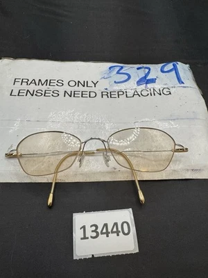 Silhouette  Gold Half Rim Eyeglasses Frames 50-19 Titan Austria - Image 1 of 4