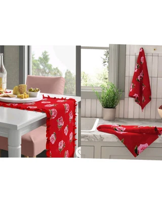 Nwt Threshold Target Spring Summer Roses Table Runner and Kitchen Towel Set - Image 1 of 4
