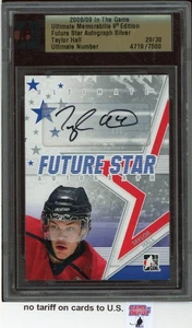 2008-09 ITG Ultimate Memorabilia Future Stars Autographs #12 Taylor Hall 29/30 - Picture 1 of 2