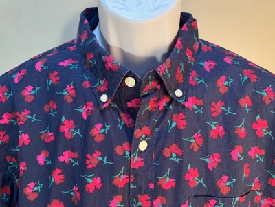 Bonobos Men's blue with pink floral Slim Fit long sleeve shirt XL EUC - Image 1 of 4