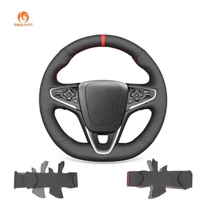 Cubierta de volante de coche de cuero PU negro MEWANT Stitch para Buick Regal GS 2016 - Imagen 1 de 8