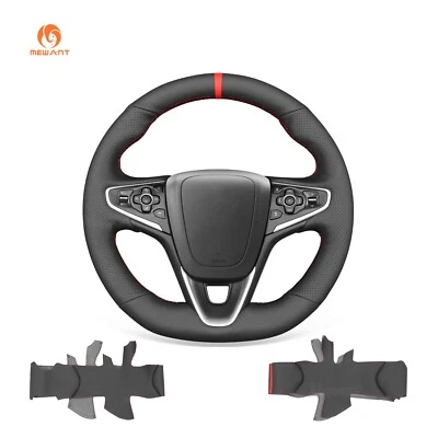 Cubierta de volante de coche de cuero PU negro MEWANT Stitch para Buick Regal GS 2016 Foto 1 de 4