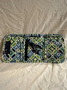 Vera Bradley Trifold Wallet Snap Closure Blue and Green Paisley Excellent Cond - Picture 1 of 5