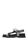 Clarks Silver Metallic Orianna Sporty Sandals. Size 5D