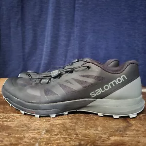 Salomon Sense Pro 3 Trail Running Shoes Black Gray Men’s Sz 9.5 Hiking Outdoors - Picture 1 of 11