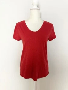 Ann Taylor Loft Damen T-Shirt Oberteil Größe S Rot Rundhals Kurzarm - Bild 1 von 10